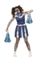 Zombie Cheerleader Costume, Blue